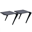 2 PCS Office Desk Storage Holder Computer Display Shelf(Black)