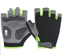 Cycling Shock Absorbing Anti-Slip Gloves Fitness Weight Lifting Training Half-finger Gloves, Size:M(Black+Green)