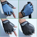 Cycling Shock Absorbing Anti-Slip Gloves Fitness Weight Lifting Training Half-finger Gloves, Size:M(Black+Green)