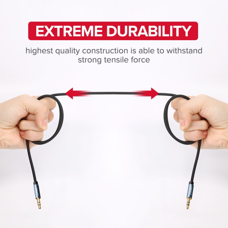 Ugreen AV112 Audio Cable 3.5mm Speaker Line Aux Cable, Length:2m(Blue)