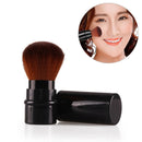 Retractable Foundation Makeup Powder Blush Beauty Brushes Travel Cosmetic(Black)