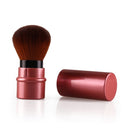 Retractable Foundation Makeup Powder Blush Beauty Brushes Travel Cosmetic(Red)