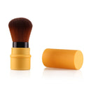 Retractable Foundation Makeup Powder Blush Beauty Brushes Travel Cosmetic(YELLOW)