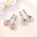 925 Sterling Silver Moonlight Opal Tears Totem Drop Earrings(white)