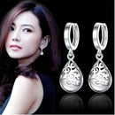 925 Sterling Silver Moonlight Opal Tears Totem Drop Earrings(pink)