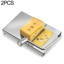 2 PCS Stainless Steel Cheese Slicer Butter Cutting Board Kitchen Tools(Silver)