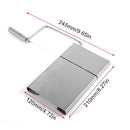 2 PCS Stainless Steel Cheese Slicer Butter Cutting Board Kitchen Tools(Silver)