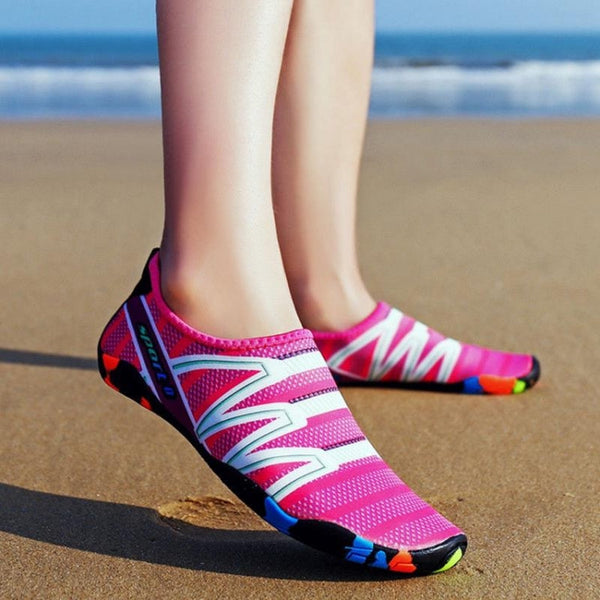Swimming Water Sports Seaside Beach Surfing Slippers Light Athletic Footwear Unisex Sneakers for Men and Women, Shoe Size:39(Rose Red)