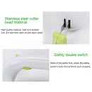 Stainless Steel Knife Blade Bread Cutting Machine Handheld Toast Cutter Mini Electric Frozen Meat Slicer EU Plug(Green+White)