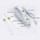 Stainless Steel Knife Blade Bread Cutting Machine Handheld Toast Cutter Mini Electric Frozen Meat Slicer EU Plug(Green+White)