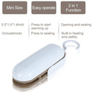 Household Mini Heat Sealing Machine Package Sealer Clamps(Gray)