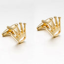1 Pair Crown Tuxedo Shirt Cufflinks(gold color)
