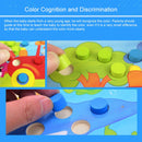 Color Cognition Board Educational Toys Children Wooden Toy Jigsaw Early Learning Color Match Game(B)