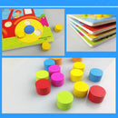 Color Cognition Board Educational Toys Children Wooden Toy Jigsaw Early Learning Color Match Game(C)
