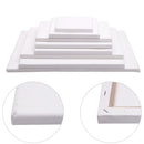 5 PCS Oil Acrylic Paint White Blank Square Artist Canvas Wooden Board Frame, 40x40cm