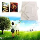 5 PCS Oil Acrylic Paint White Blank Square Artist Canvas Wooden Board Frame, 40x40cm