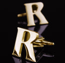 1 pair gold letters A-Z name Cufflinks men French shirt Cufflinks(R)
