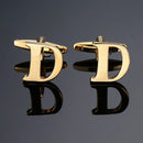 1 pair gold letters A-Z name Cufflinks men French shirt Cufflinks(R)