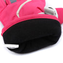 Outdoor Children Thick Warm Skiing Gloves, One Pair(Black)