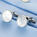 Round Sea Shell Cufflinks