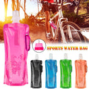 0.5L Portable Ultralight Foldable Silicone Water Bag Outdoor Sports Supplies Hiking Camping Soft Flask Waterproof Bag(Pink)