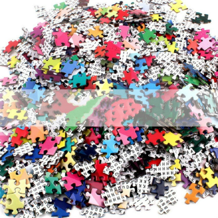 Round Puzzle Cartoon Plane Puzzle Jigsaw Toy 1000 PCS(Moon)