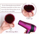 Simple Key Chain Fur Ball Pompon Keychain Pompom Artificial Rabbit Fur Animal Keychains for Woman Car Bag Key Rings(blue)