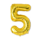 2 PCS 40 Inch Aluminium Foil Number Balloons Birthday Wedding Engagement Party Decor Kids Ball Supplies(5-Gold)