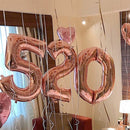 2 PCS 40 Inch Aluminium Foil Number Balloons Birthday Wedding Engagement Party Decor Kids Ball Supplies(8-Silver)