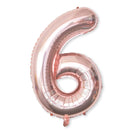 2 PCS 40 Inch Aluminium Foil Number Balloons Birthday Wedding Engagement Party Decor Kids Ball Supplies(6-Champaign gold)