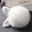 Fur Pom Keychains Fake Rabbit Fur Ball Keychain(purple)