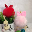 Fur Pom Keychains Fake Rabbit Fur Ball Keychain(purple)