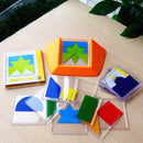 Colorful Plate Spatial Thinking Puzzle Game toy Kids Logical Thinking Color Match Desktop Game