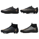 Outdoor High-top Non-slip Soccer Cleats Training Sneakers for Men, Size:41(2039 Green Long Nail)
