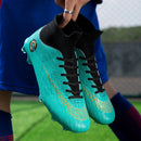 Outdoor High-top Non-slip Soccer Cleats Training Sneakers for Men, Size:43(2039-1 White Broken Nail)