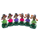 Solar Powered Dancing Hula Girl Swinging Bobble Toy Gift for Car Decoration(A)