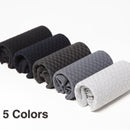 3 Pairs of Bamboo Fiber Men Double Needle Dark Flower Small Square Section Business Tube Socks(Black)