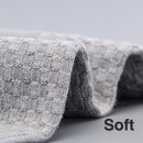 3 Pairs of Bamboo Fiber Men Double Needle Dark Flower Small Square Section Business Tube Socks(Dark Blue)