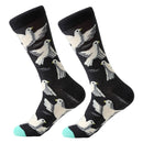 3 Pairs Cotton Various Cartoon Geometric Patterns Fashion Men Tube Socks(Pigeon)