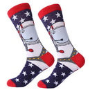 3 Pairs Cotton Various Cartoon Geometric Patterns Fashion Men Tube Socks(Machine)