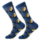 3 Pairs Cotton Various Cartoon Geometric Patterns Fashion Men Tube Socks(Abalone)