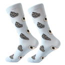3 Pairs Cotton Various Cartoon Geometric Patterns Fashion Men Tube Socks(Clam)