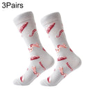 3 Pairs Cotton Various Cartoon Geometric Patterns Fashion Men Tube Socks( Octopus)