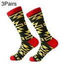 3 Pairs Cotton Various Cartoon Geometric Patterns Fashion Men Tube Socks(131-05 )