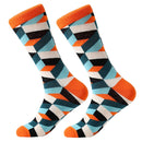 3 Pairs Cotton Various Cartoon Geometric Patterns Fashion Men Tube Socks(131-01)