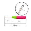 3 in 1 Plastic Handle with Tongue Wig Crochet Line Head Repair Short Crochet(Sealed crochet 3 each 1 PCS)
