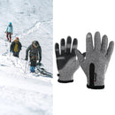HUMRAO Outdoor Riding Fleece Warm Non-Slip Touch Screen Gloves Ski Motorcycle Gloves, Size:M(Grey)