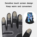 HUMRAO Outdoor Riding Fleece Warm Non-Slip Touch Screen Gloves Ski Motorcycle Gloves, Size:M(Grey)