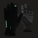 HUMRAO Outdoor Riding Fleece Warm Non-Slip Touch Screen Gloves Ski Motorcycle Gloves, Size:XL(01 Luminous+Logo)