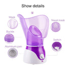 Deep Cleaning Facial Cleaner Beauty Face Steaming Device Facial Steamer Machine Facial Thermal Sprayer Skin Care Tool Automatic Alcohol Sprayer EU Plug(Blue)